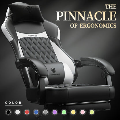 Gaming Chair shown in the Black And White option