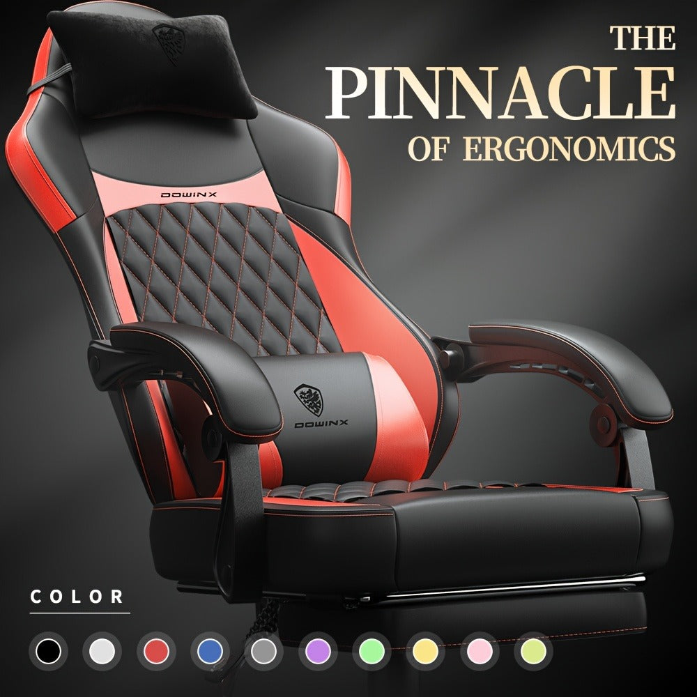 Faux Leather Gaming Chair with Lumbar Support and High Back for Home Office detail image - detail view 11