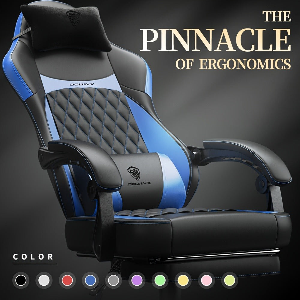 Faux Leather Gaming Chair with Lumbar Support and High Back for Home Office detail image - detail view 12