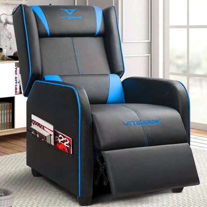 Gaming Recliner Chair shown in the Blue option