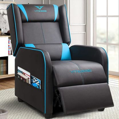 Faux Leather Gaming Recliner Chair for Comfortable Everyday Seating in Living Room detail image - detail view 10