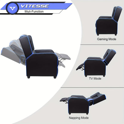 Faux Leather Gaming Recliner Chair for Comfortable Everyday Seating in Living Room detail image - detail view 11
