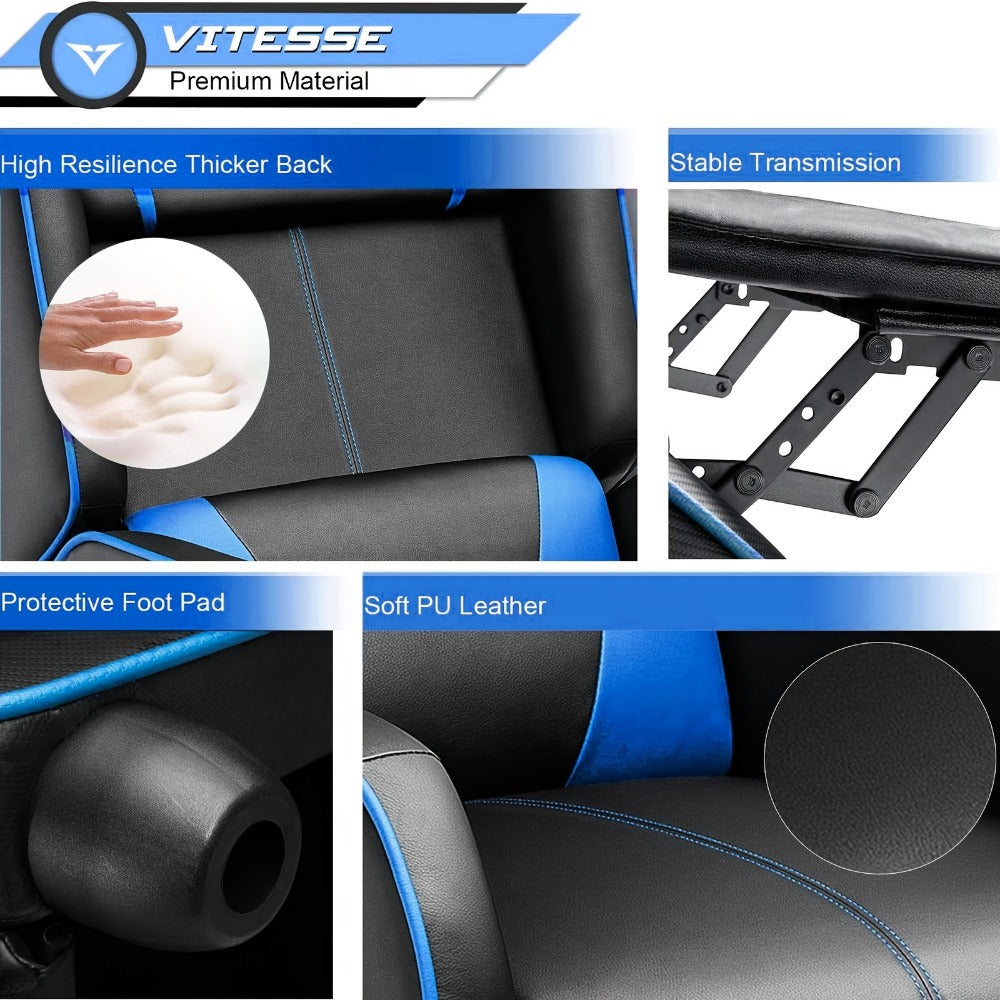 Faux Leather Gaming Recliner Chair for Comfortable Everyday Seating in Living Room detail image - detail view 7