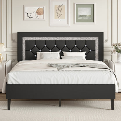 Bed Frame shown in the Black, Full option
