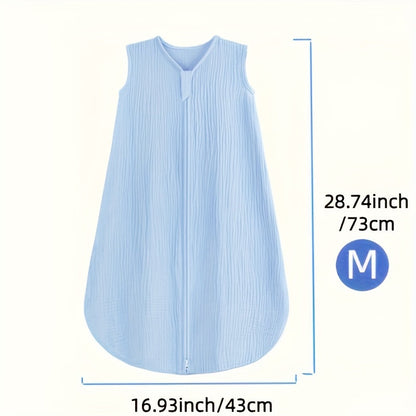Baby Sleep Sack - Muslin 2-Way Zip Wearable Blanket
