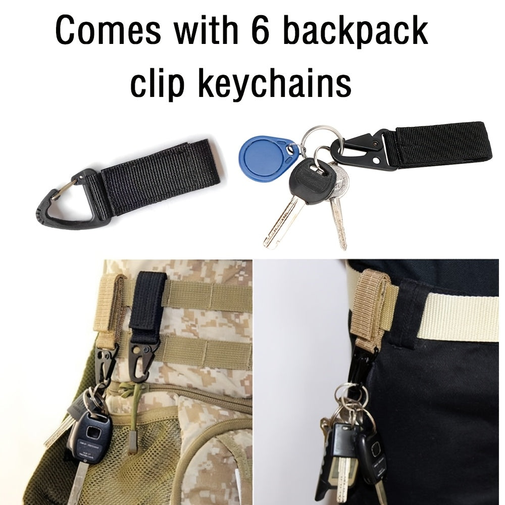 [Universal] Car Seat Back Organizer, Upgrade Vehicle Panel Organizer with 5 Detachable MOLLE Pouches for Vehicles Such As Jeep, Truck, SUV, Etc Multipurpose Car Organizer Hanging Travel Accessories Organizer Comes with 6pcs Keychains