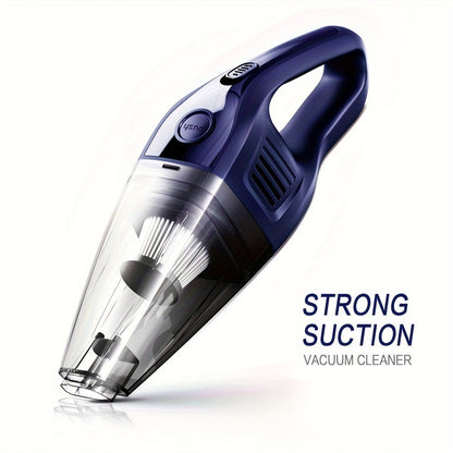Handheld Cordless Vacuum Cleaner with Powerful Suction – Portable USB Rechargeable Mini Vacuum with Multiple Accessories for Car, Home, Office & Tight Spaces