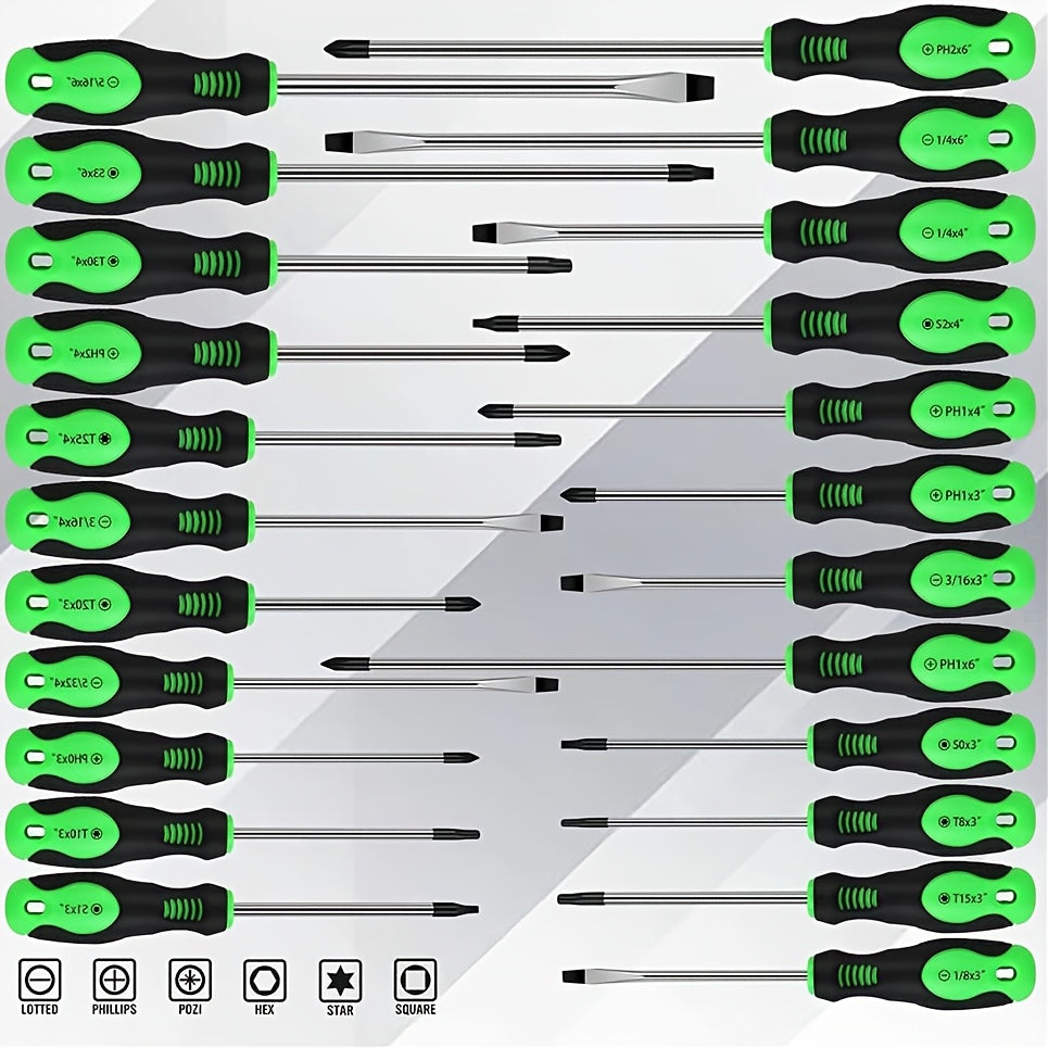 118/69pcs Magnetic Screwdriver Set with Plastic Organizer, Includes Precision, Slotted, Phillips, Hex, Pozidriv, Torx Screwdriver Set And Magnetizer Demagnetizer DIY Tools - Perfect Tools Gift for Men (Green/Red/Blue/Orange&Blue)