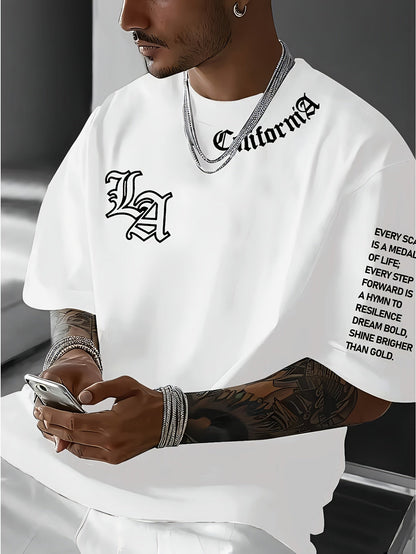 Men's Patriotic T-Shirt - Crew Neck Short Sleeve Streetwear Style 199973