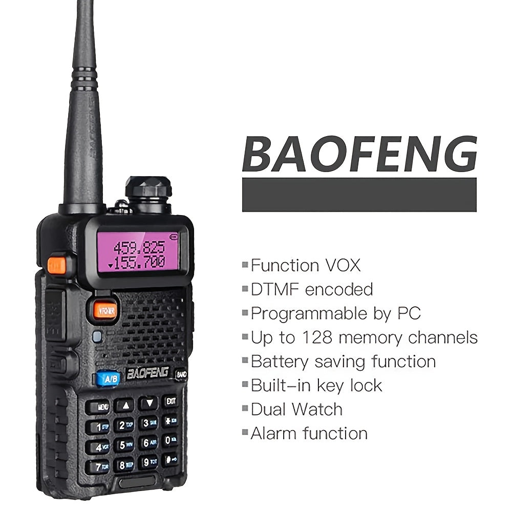 Baofeng Dual Band Amateur Radio 5w Uhf Vhf Radio Remote Handheld Walkie Talkie Baofeng