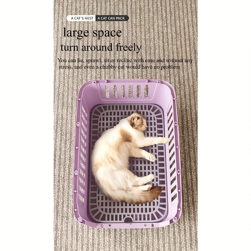 Airline Approved Pet Carrier - IATA & FAA Certified Dog Cat Travel Crate, Breathable Portable Pet Carrier Box with Buckle Closure & Easy Assembly for Airplane Cabin Transport, 3 Colors 2 Sizes