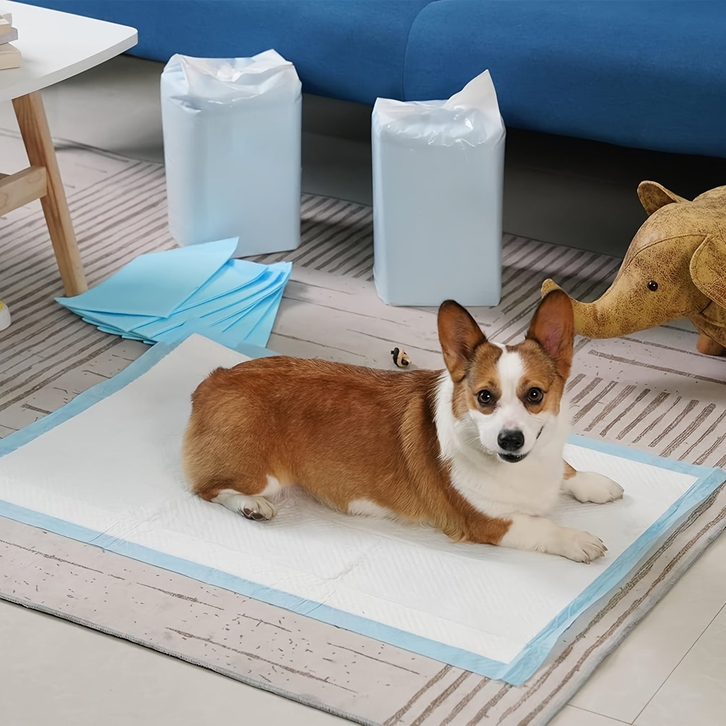 Dog Urine Pads Super Absorbent 23.6"x23.6" – Ultra-Thick Puppy Training Pads & Pet Toilet Pads, Rapid Liquid Lock, 50 / 125 / 300 Count Value Packs