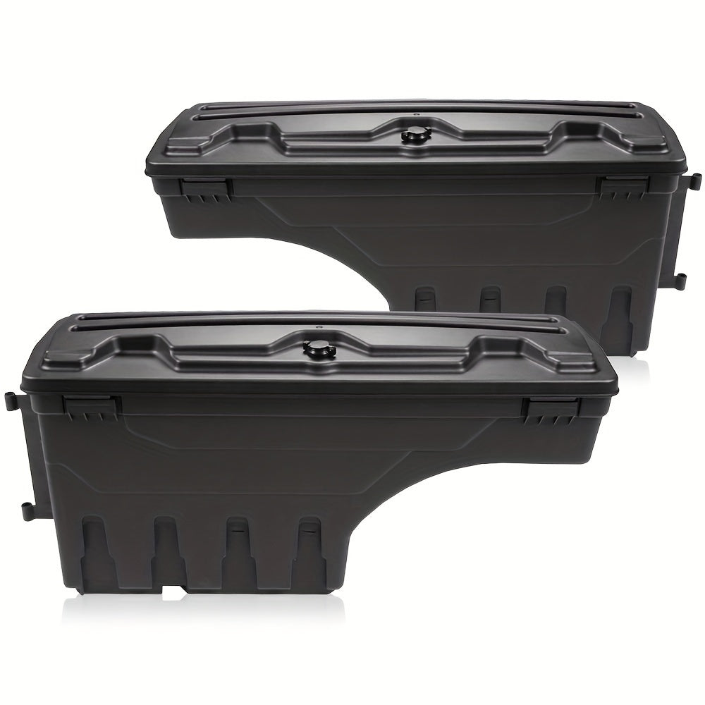 1Pair Lockable Storage Box For Chevy For Silverado For GMC For Sierra 1500 For 2500HD For 3500HD 2007-2018, Lockable Storage Box Case Truck Bed Toolbox