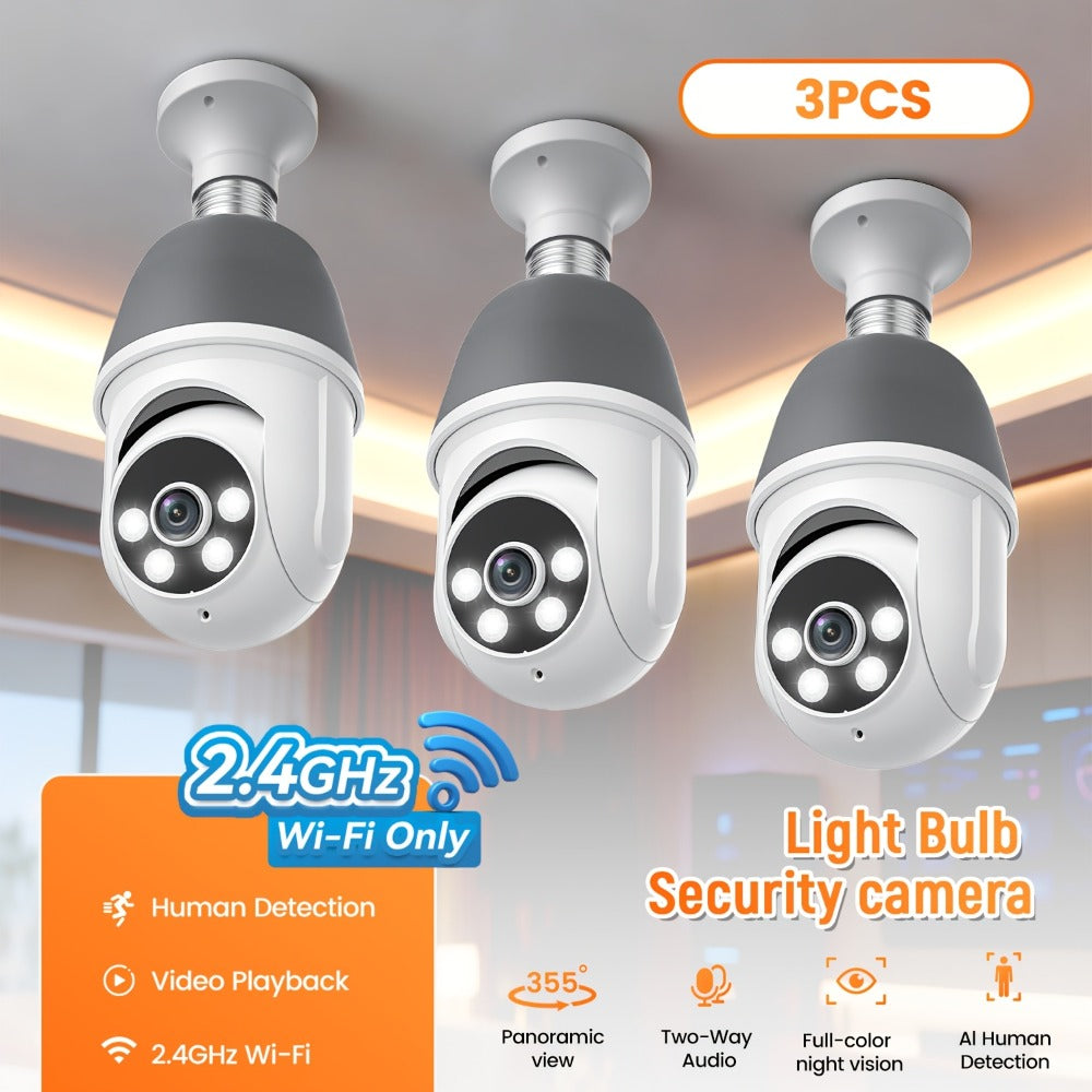 AI Auto Tracking Security Camera 360° Panoramic 1920P | Infrared Night Vision Two-Way Audio 2.4GHz USB Charging | Wireless Indoor Surveillance Camera Human Motion Detection