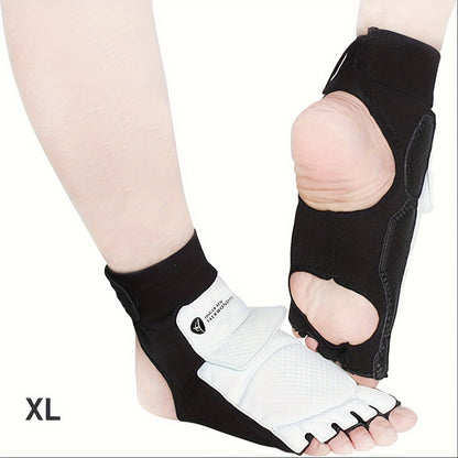 Taekwondo Sparring Gear Set Half Finger Gloves Hand & Foot Protectors with Wrist Wraps & Ankle Support for Boxing Kickboxing Men Women