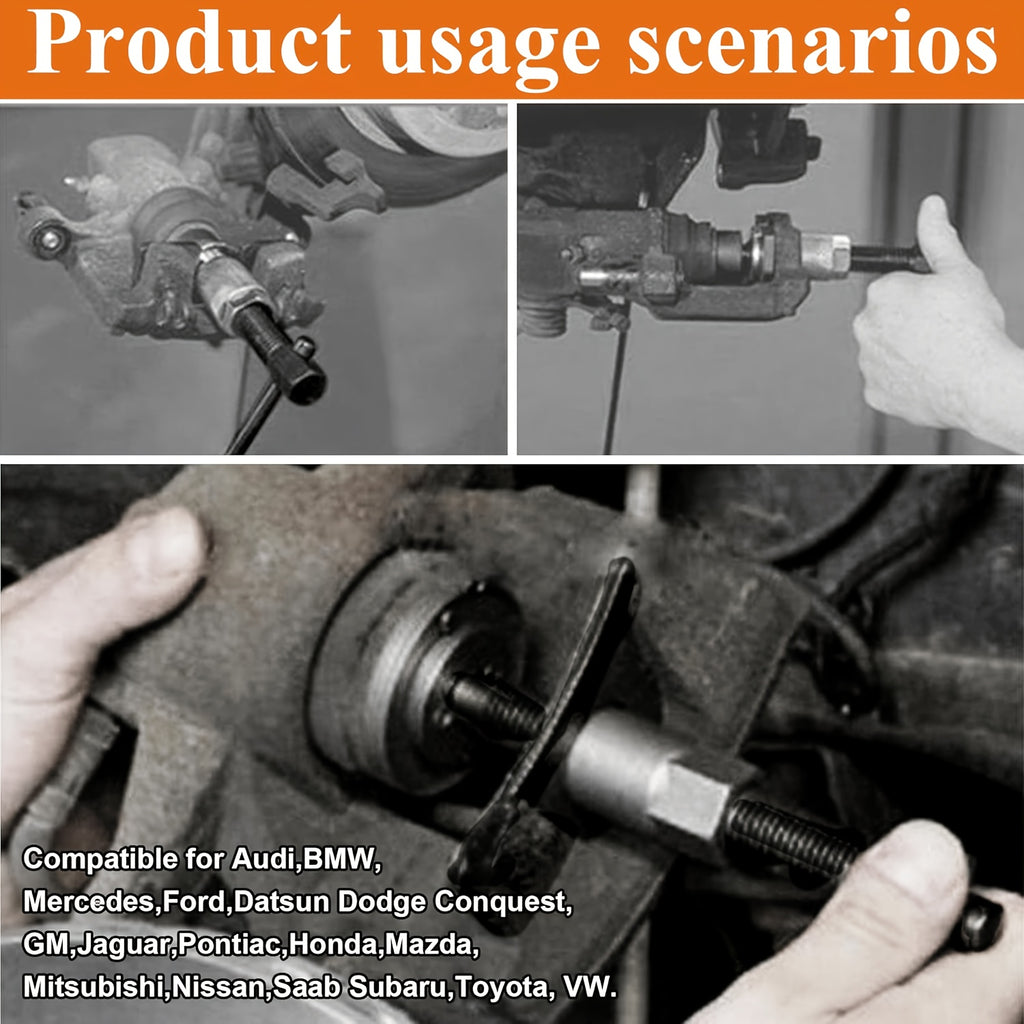 Tool for Recoiling Brake Caliper Pistons, Ideal for Replacing Brake Pads in Various Vehicles