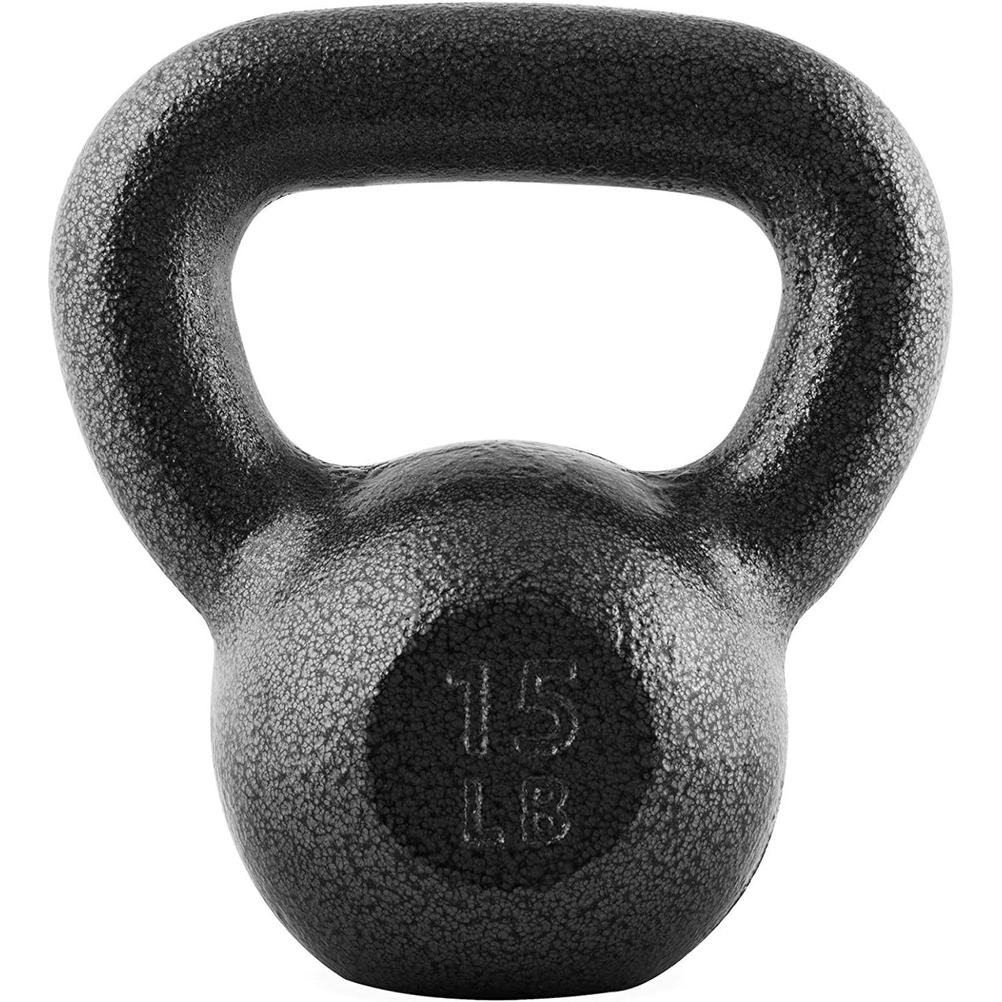 Cast Iron Kettlebell with Wide Flat Base – Hammerstone Painted, Anti-Corrosion, Smooth Grip Handle for Strength Training, Full Body Workout, CrossFit & Home Gym | Multiple Weight Options 10–80 LB