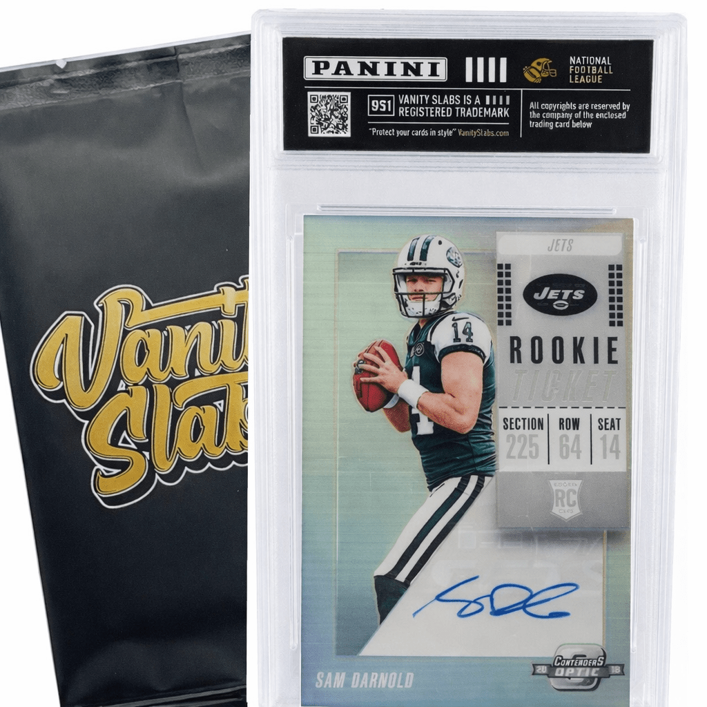 Panini Football Mystery Hit Slab – Football Card in Vanity Slabs Display Case | Rookies, Stars, Inserts & Holo Parallels | Premium Mystery Collectible Gift for NFL Fans & Collectors