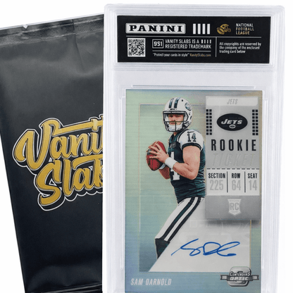 Panini Football Mystery Hit Slab – Football Card in Vanity Slabs Display Case | Rookies, Stars, Inserts & Holo Parallels | Premium Mystery Collectible Gift for NFL Fans & Collectors