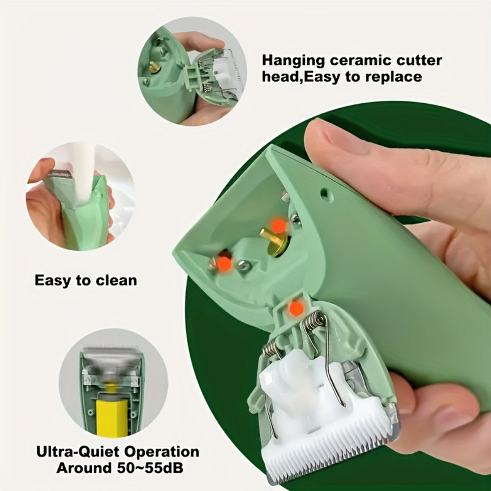 Electric Body Hair Trimmer for Women and Men with Replaceable Ceramic Blades — USB Rechargeable IPX5 Waterproof Pubic Groin Bikini Trimmer Painless Sensitive Skin Hair Shaver