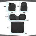 4pcs TPE Floor Mats Cargo Liners For Honda For CRV 2023 -2025, Include Hybrid, All Weather Full Cover Protection Floor Liners Accessories, Black