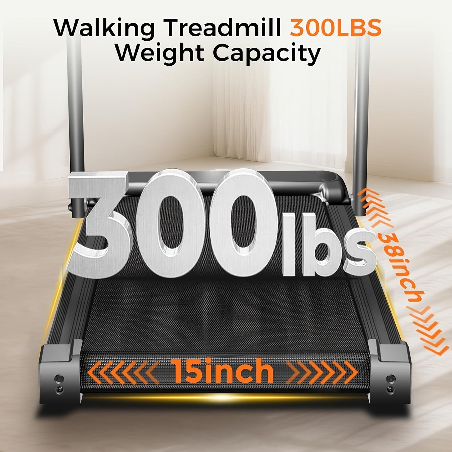 Folding Treadmill 3-in-1 with 14% Auto Incline & Handle – 3.0HP Quiet Walking Pad for Home, 300LBS Capacity, Portable Under Desk Treadmill for Walking, Jogging & Running