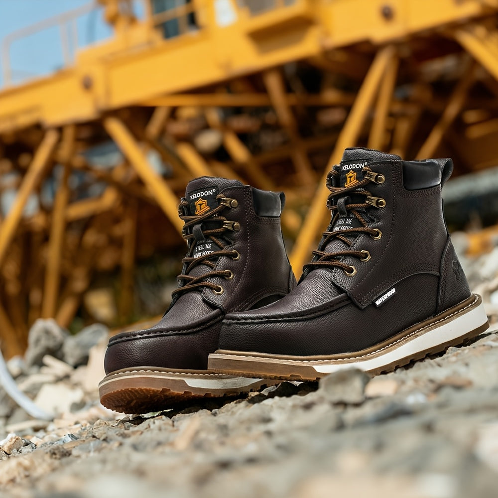 Men's Work & Safety Boots - Steel Toe Protection & Non-Slip Sole 732389