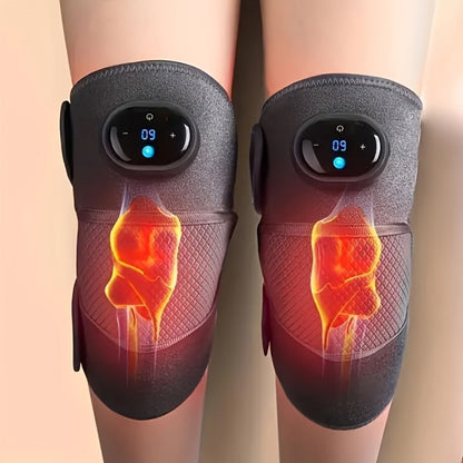 Knee Massager with Heat – 3-Level Heating Pad for Knee Pain Relief, Joint & Muscle Warmth, Anti-Slip Breathable Knee Brace for Men & Women