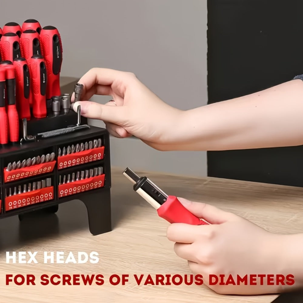 Precision Screwdriver Set Magnetic Insulated - 10/100/126/132 Piece Hex Bit Kit for Electronics Phone Auto Repair DIY with Organized Storage Case