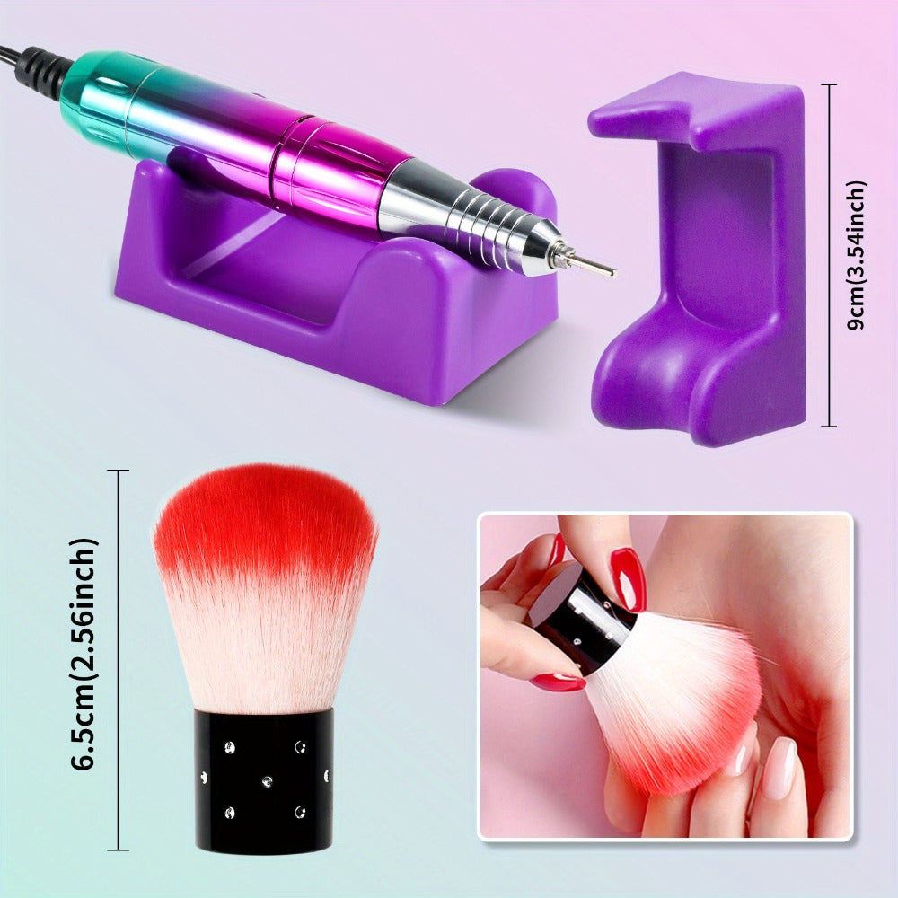 Nail Drill Machine 45000 RPM Cordless Rechargeable Electric Nail File Efile for Acrylic Gel Natural Nails – Professional Manicure Pedicure Polishing Shaping Tool for Salon & Home Use