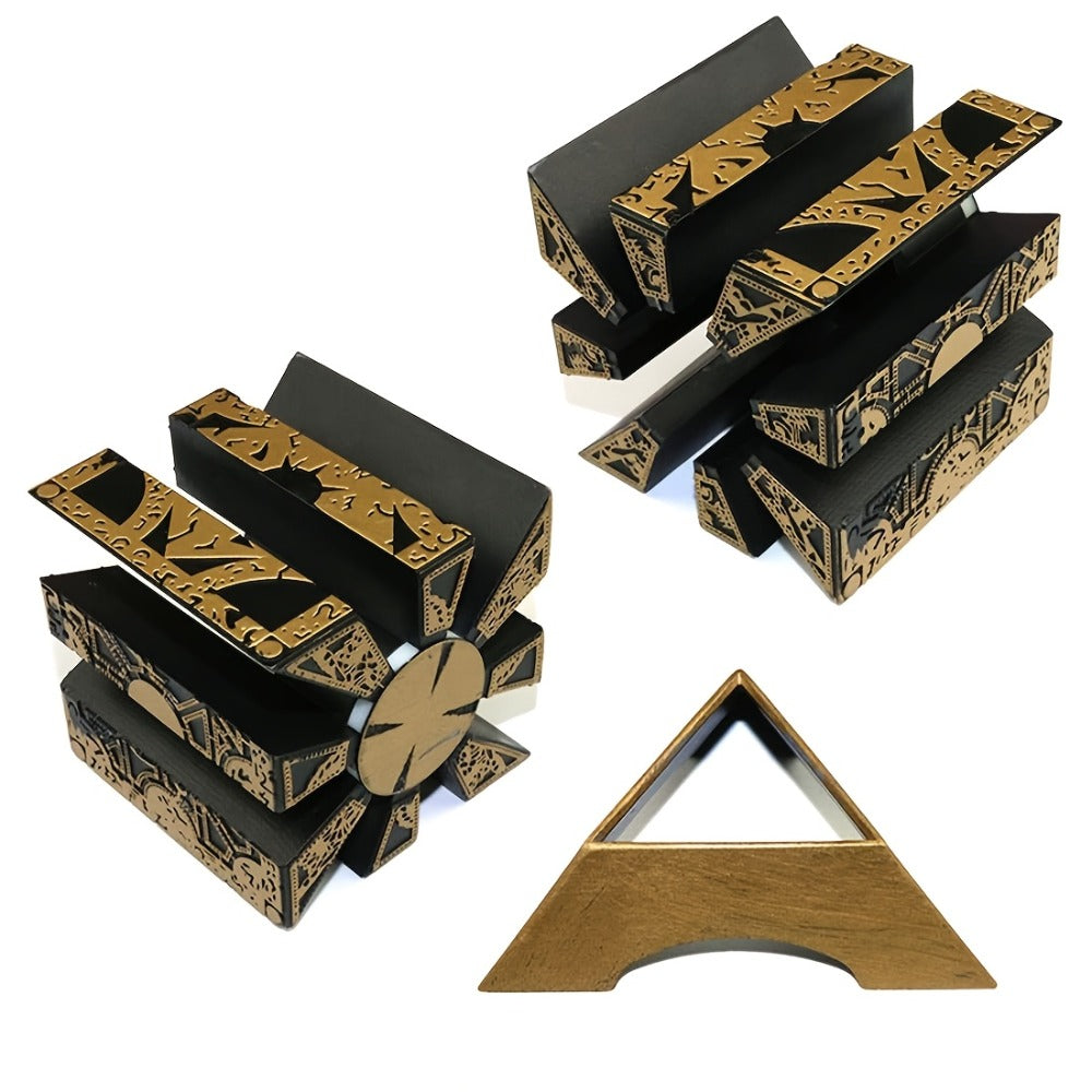 Lament Configuration Puzzle Box Cube – Functional Detachable Deformation Lock Box with Display Base, Brain Teaser Desk Decor, Unique Gift for Adults Horror Fans Christmas Halloween Birthday