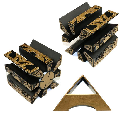 Lament Configuration Puzzle Box Cube – Functional Detachable Deformation Lock Box with Display Base, Brain Teaser Desk Decor, Unique Gift for Adults Horror Fans Christmas Halloween Birthday
