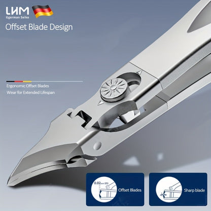 Toenail Clippers for Seniors & Thick Nails - 45° Angled Wide Jaw Stainless Steel Nail Clipper Ergonomic Pedicure Tool Ingrown Toenail Trimmer for Elderly Men Women
