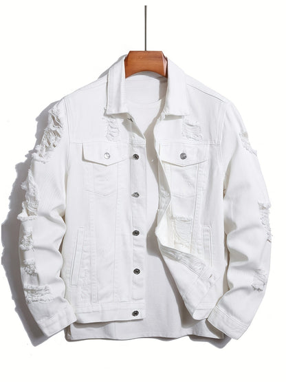Men's Relaxed Denim Single-Breasted Jacket Everyday 773