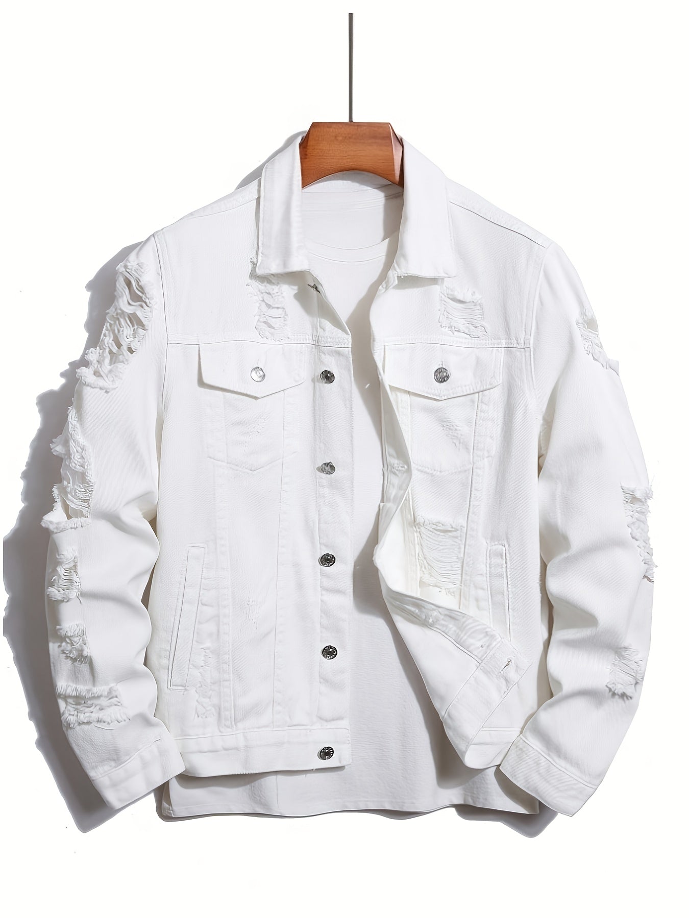 Men's Relaxed Denim Single-Breasted Jacket Everyday 773