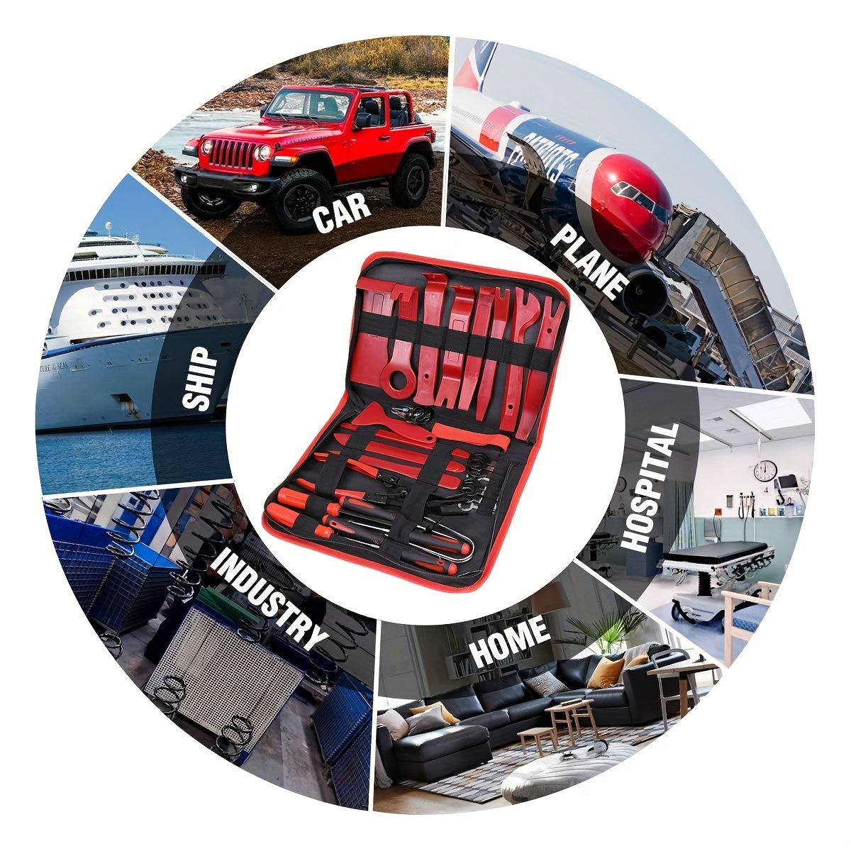 43pcs Set Of Interior Removal Tools, Car Terminal Removal Key Tools, Car Pliers, Audio Removal Tools, Car Interior Repair And Removal Kits, Precision Hook And Pick Sets, Car Film Scrapers, A Good Choice for Daily Use, Birthday Holiday Party Gifts.