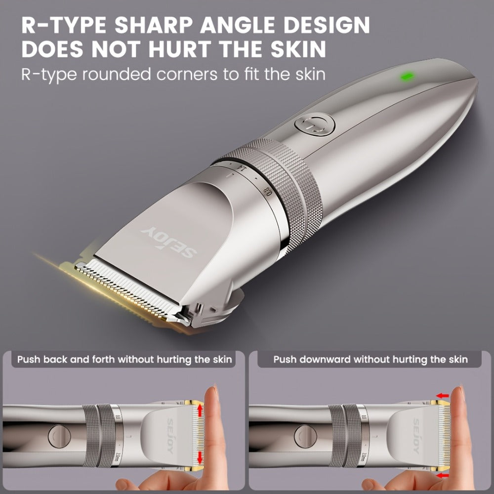 Beard Trimmer for Men Cordless Electric USB Rechargeable with Precision Dial 5-Level Adjustable – Mustache Facial Hair Trimmer Grooming Tool, Perfect Men's Gift