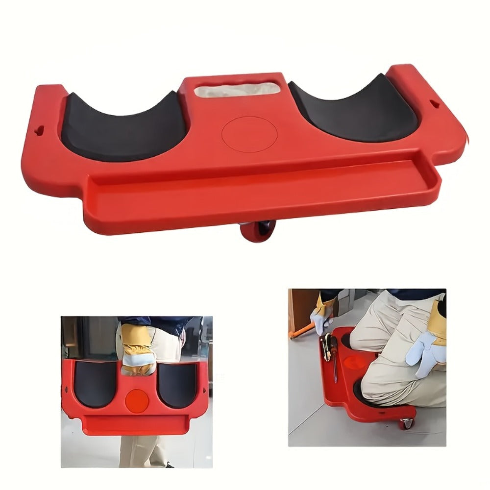 Rolling Knee Creeper Pad with Built-In Tool Tray – ABS High-Impact Frame, Cushioned Kneeling Pad for Car Repairs, Carpentry & Flooring, 11 Color Options