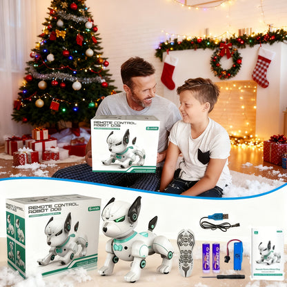 Robot Dog Toy for Kids Upgraded Intelligent Electronic Pet – AI Dialog Interaction Stunt Performance Programmable Behavior Interactive Companion STEM Birthday Halloween Christmas Gift Boys Girls
