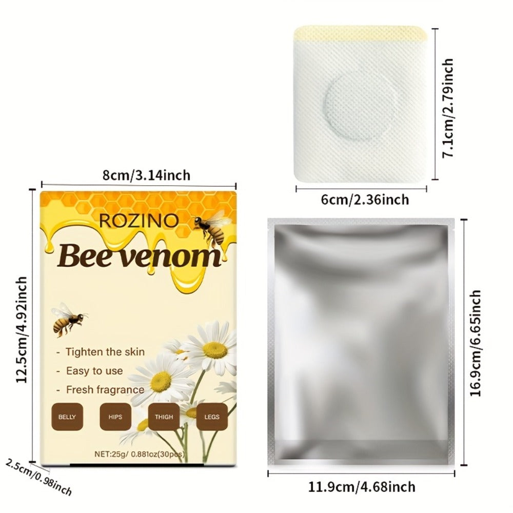Belly Button Firming Patches 60 Pcs - Bee Venom Natural Botanical Navel Patches with Long-Lasting Adhesion, Body Toning & Wellness Patches for All Skin Types, Daily Body Care