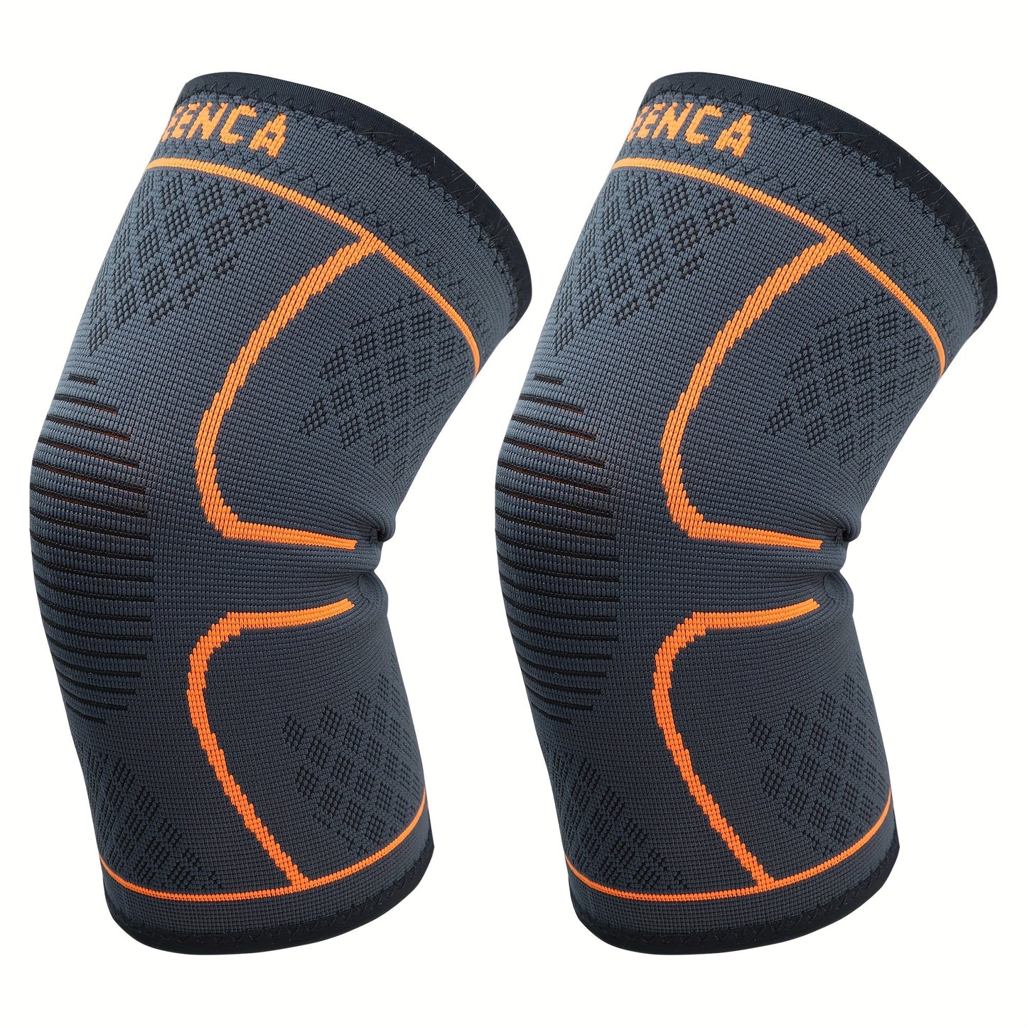 Compression Knee Sleeve 2 Pack for Men Women Breathable Non-Slip Silicone Strip Knee Support High Elasticity Running Exercise High Intensity Sports Copper Beige Pink Orange M XL XXL XXXL