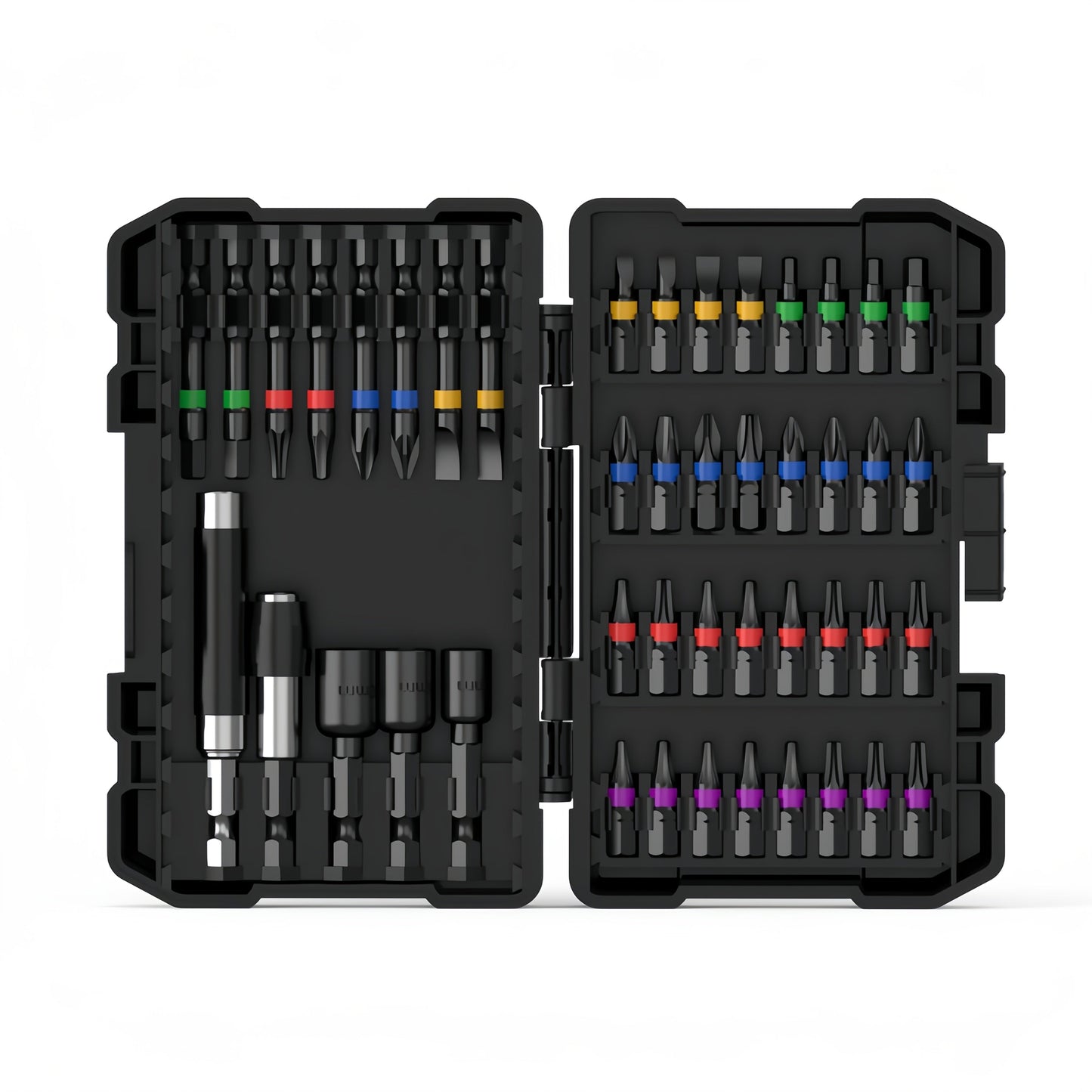 Impact Screwdriver Bit Set 45-Piece – Heavy-Duty Torx, Phillips, Flat & Square Bits with Storage Box, Compatible with Impact Drivers for Automotive, Home Repair & DIY Projects