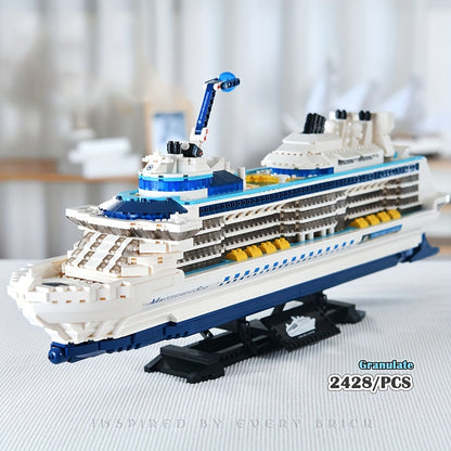 Cruise Ship Building Block Model Kit 2428pcs for Adults Teens – Technic Ocean Liner Construction Set Multicolor ABS Bricks Nautical Collector Display Home Decor Birthday Christmas Gift Ship Lovers
