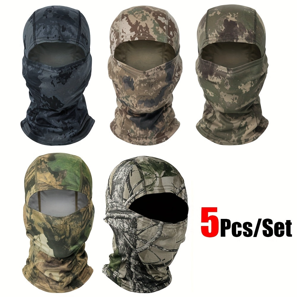5-Pack Neck Gaiter Face Mask for Men & Women – UV Protection Balaclava Headscarf for Running, Hiking, Fishing, Cycling, Skiing & Outdoor Sports (11 Pattern Sets)