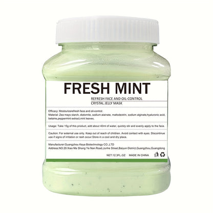 Mint Jelly Mask Powder 12.3oz Fresh Peppermint Hydro Gel Peel-Off Face Mask Professional Spa Moisturizing Hydrating Anti-Wrinkle Facial Skin Care Treatment