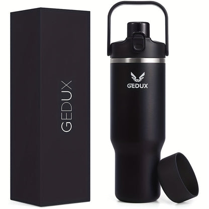 Insulated Water Bottle 32oz 40oz Stainless Steel Leak-Proof Sports Water Bottle with Handle Matte Finish Vacuum Thermos for Gym Hiking Camping Office Travel