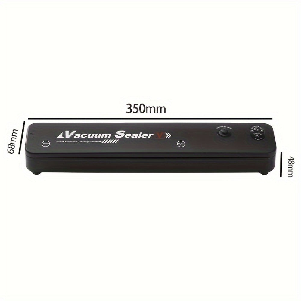 Vacuum Sealer Machine with 50 Vacuum Storage Bags – 2-in-1 Vacuum & Heat Sealing, One-Button Operation, Food Preservation Sealer for Freshness, Black or White