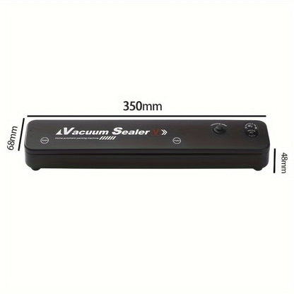 Vacuum Sealer Machine with 50 Vacuum Storage Bags – 2-in-1 Vacuum & Heat Sealing, One-Button Operation, Food Preservation Sealer for Freshness, Black or White