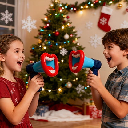 Voice Changer Megaphone Toy for Kids – Funny Big Mouth Handheld Megaphone with Multi Sound Effects, Novelty Prank Toy for Birthday Party, Christmas Gift, Interactive Game Prop