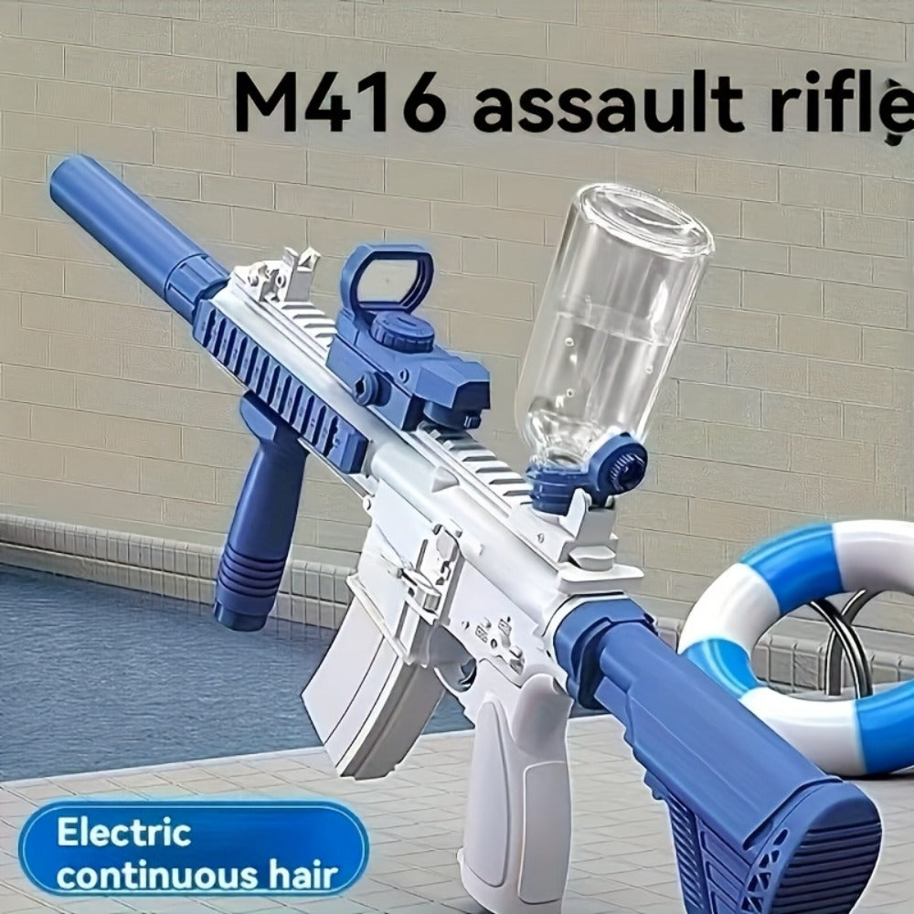 Continuous-Fire Automatic Water Gun for Kids & Adults – High-Capacity Long-Range Squirt Blaster for Summer Beach Pool Backyard Outdoor Play, Birthday Gift for Boys Girls, Blue Pink Random Mini Model